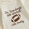 ON SUNDAYS WE WATCH FOOTBALL Waffle Knit Jumpsuit
