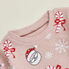 SANTA & CANDY CANE Waffle Knit Outfit