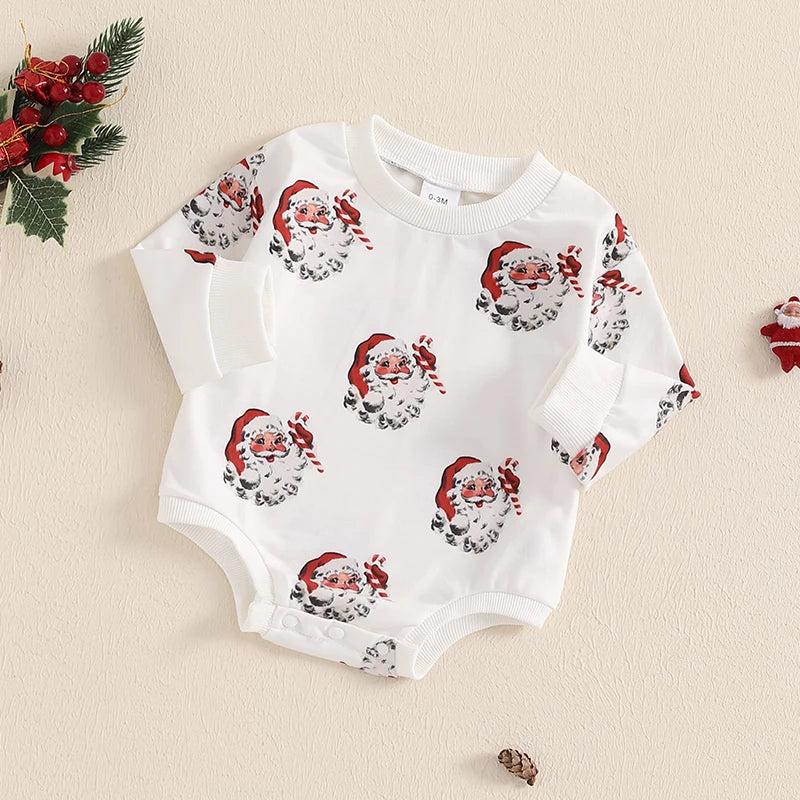VINTAGE SANTA Long-Sleeve Onesie