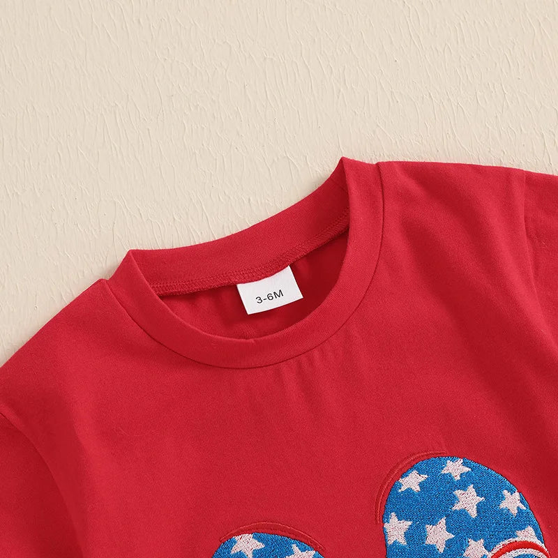 STARS & STRIPES Bowtie T-Shirt Onesie