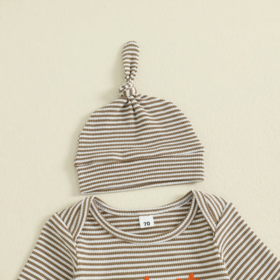 CUTEST LITTLE TURKEY Striped Jumpsuit
