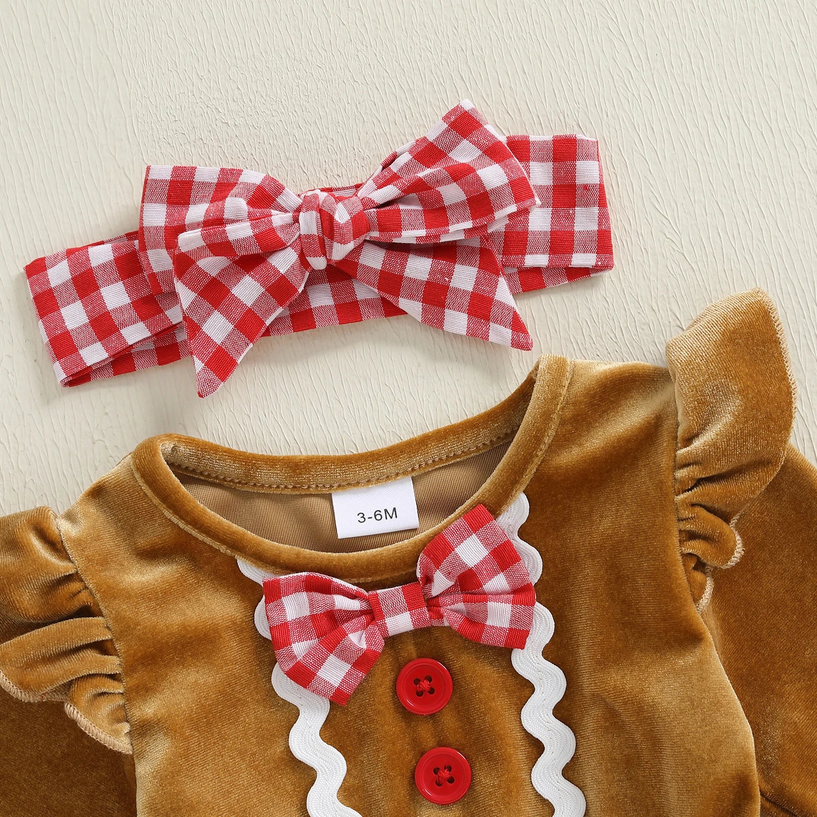 GINGERBREAD CUTIE Romper Dress