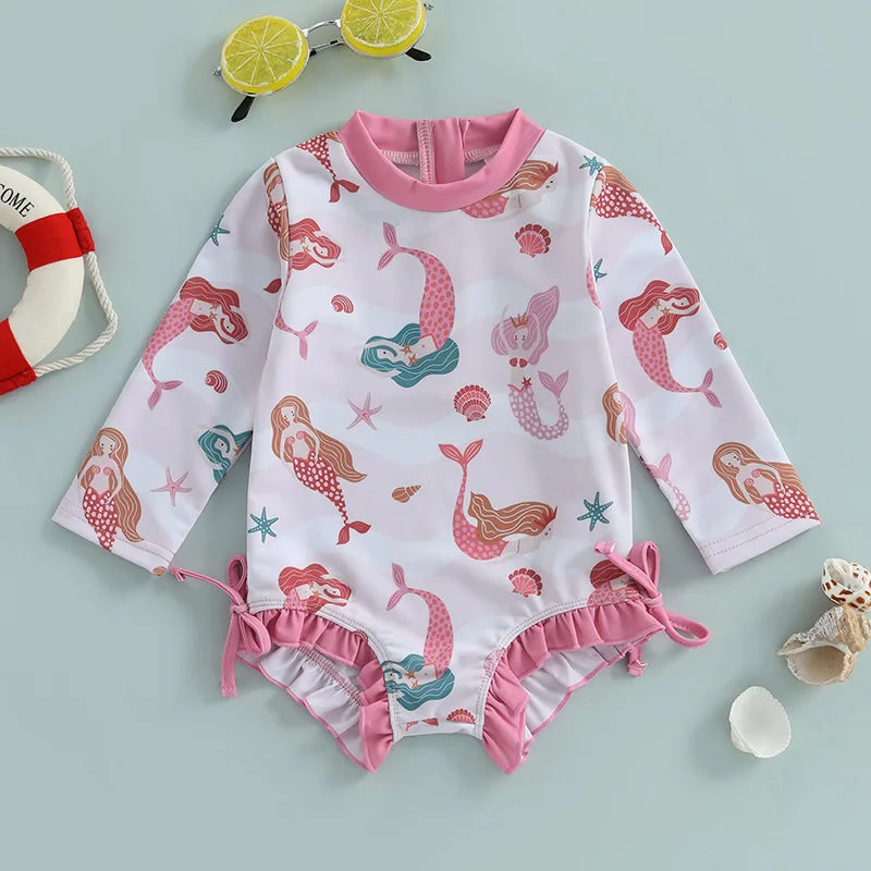 MERMAIDS Long-Sleeve Swimsuit