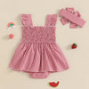 STRAWBERRY Plaid Smocked Romper