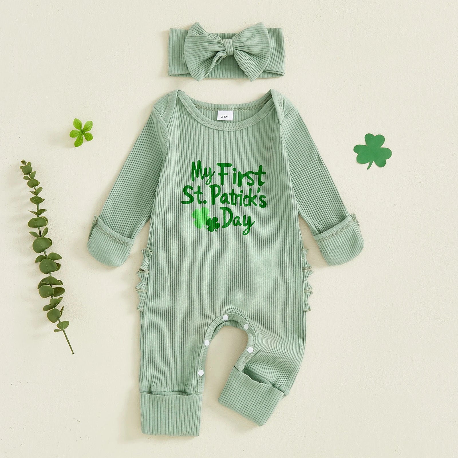 MY FIRST ST. PATRICK'S DAY Ruffle Jumpsuit