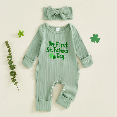 MY FIRST ST. PATRICK'S DAY Ruffle Jumpsuit