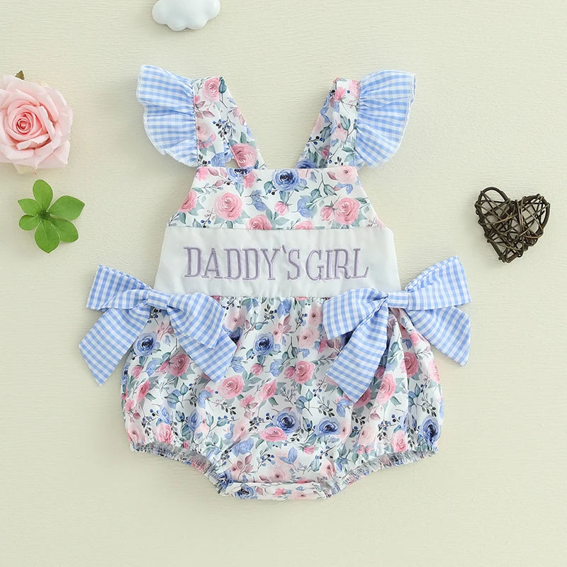 DADDY'S GIRL Floral Romper
