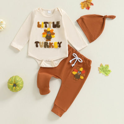 LITTLE TURKEY Joggers Outfit with Beanie