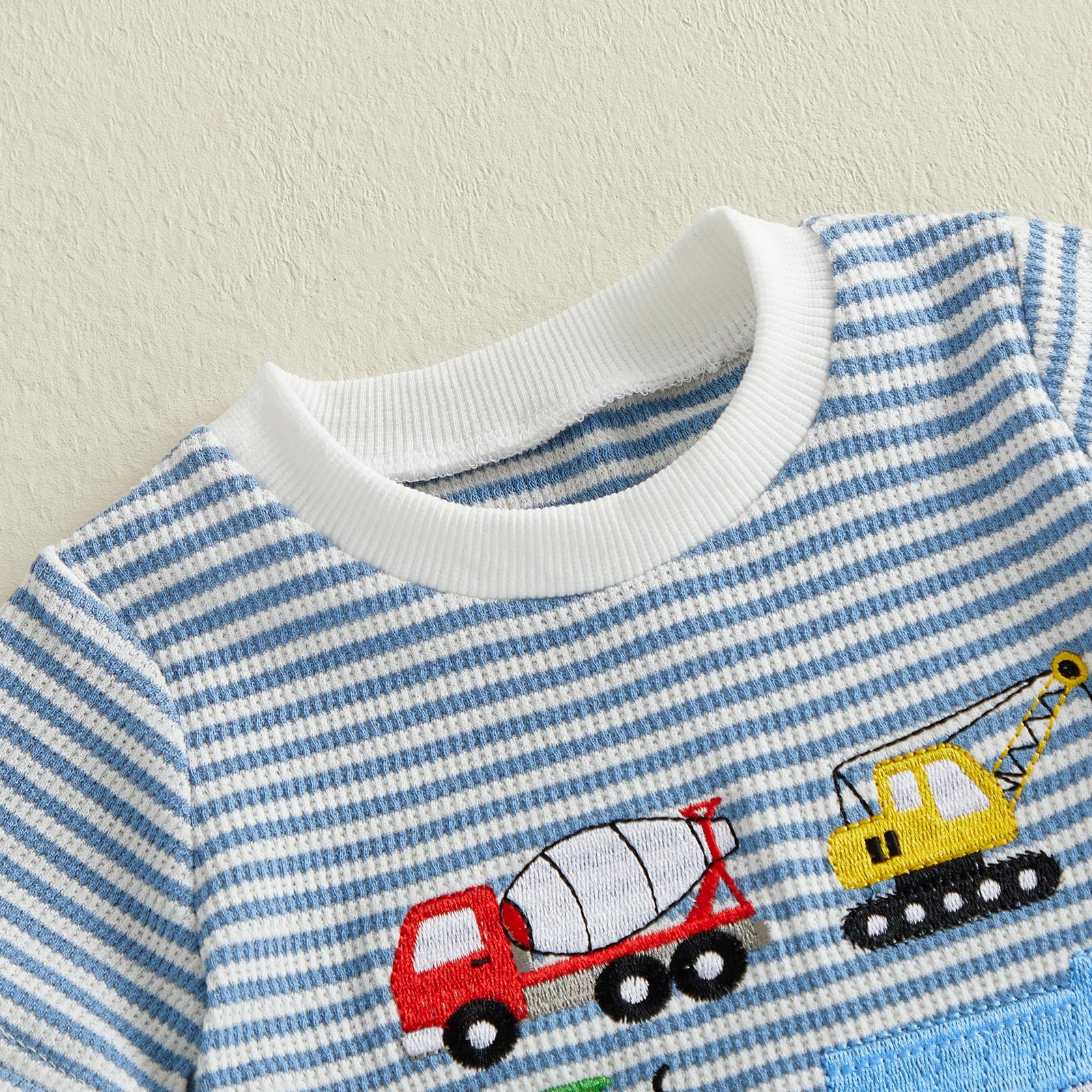 CONSTRUCTION VEHICLES Striped Outfit