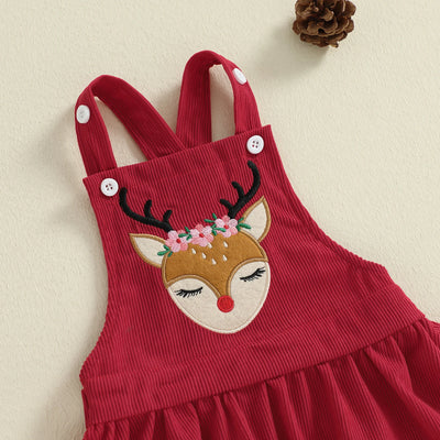 CHRISTMAS CUTIE Corduroy Overall Dress
