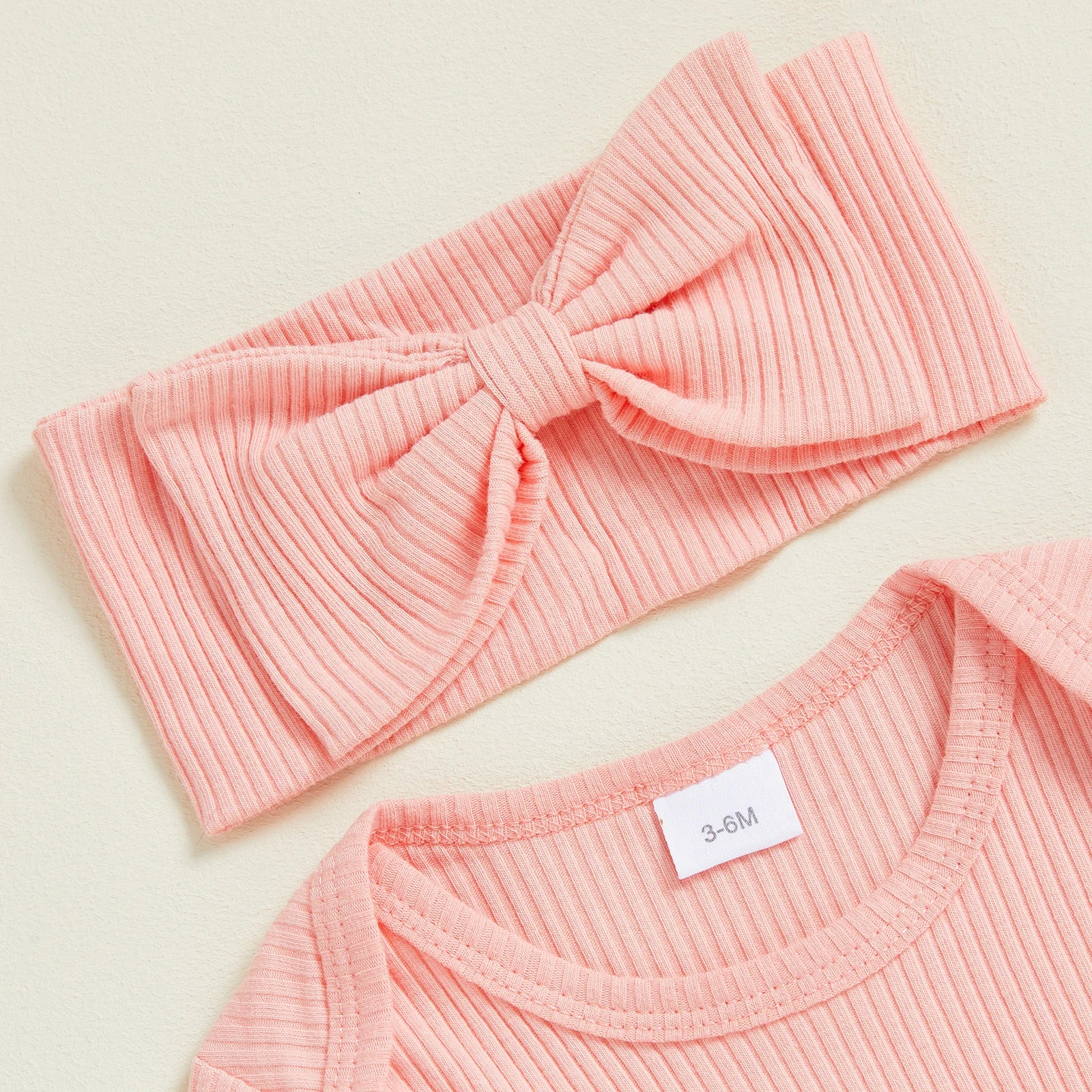 MY FIRST CHRISTMAS Ribbed Ruffle Jumpsuit