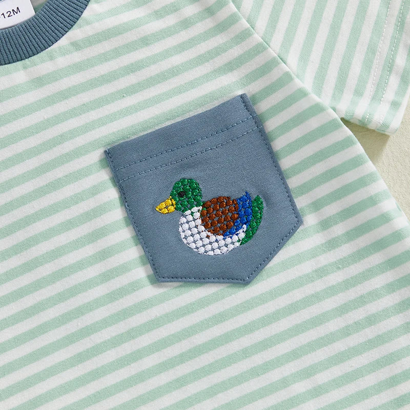 LITTLE DUCKY Striped Outfit