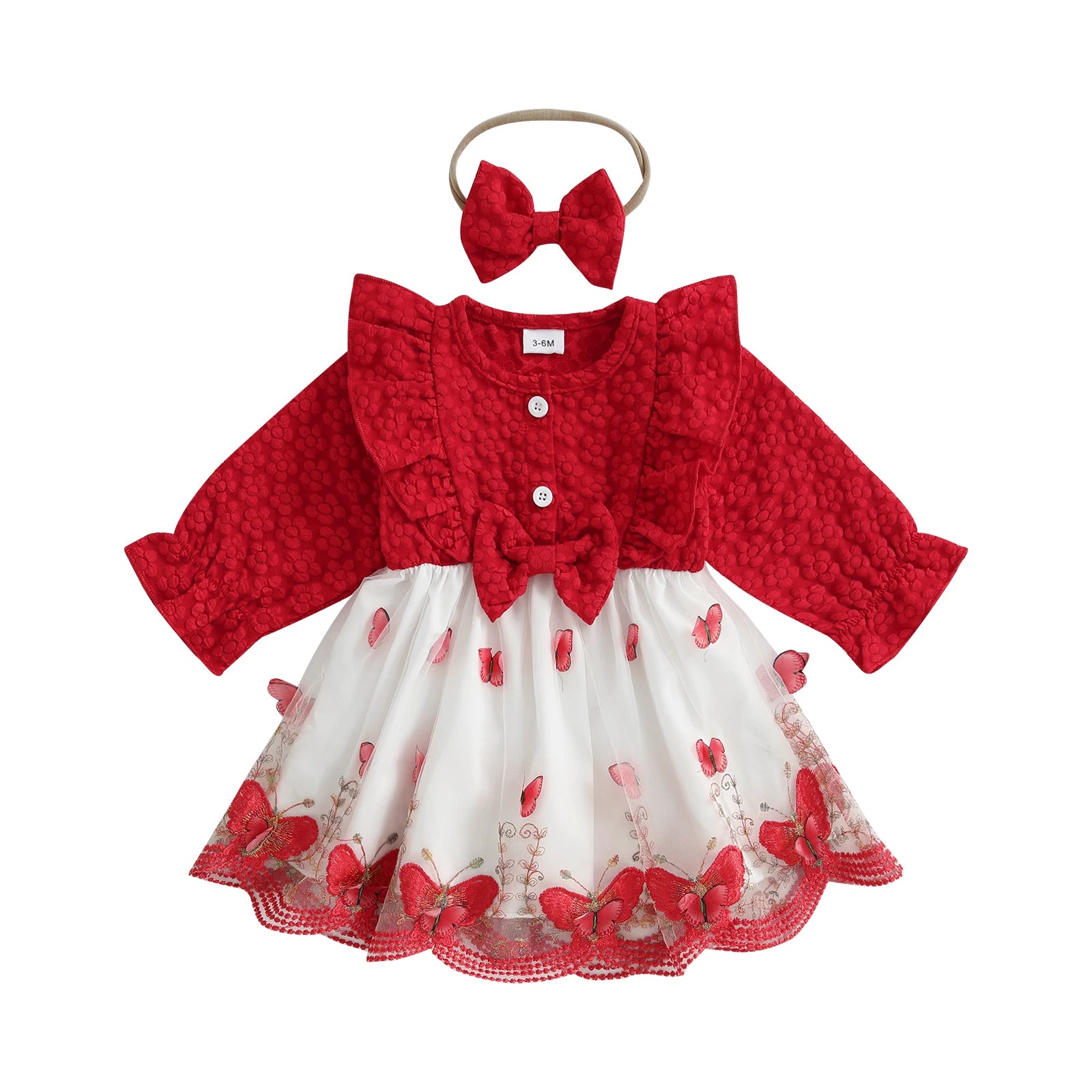 BUTTERFLIES Red Dress