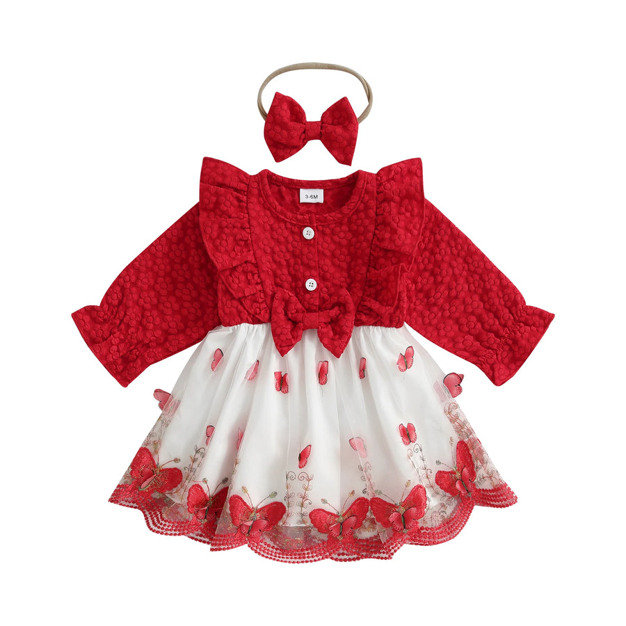 BUTTERFLIES Red Dress
