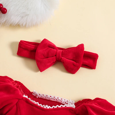 SPARKLING MISS SANTA Romper Dress