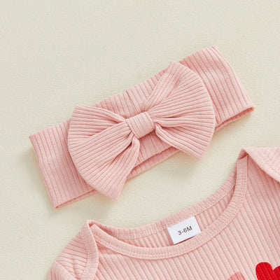 MY 1ST VALENTINE'S DAY Ruffle Jumpsuit