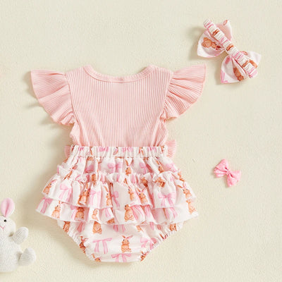 BUNNIES & BOWS Ruffle Romper