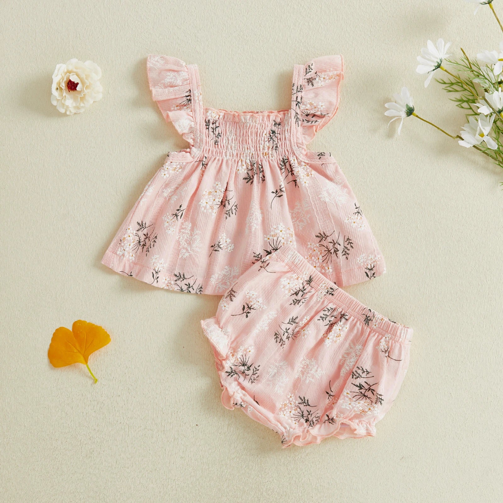 KEELY Floral Smocked Summer Outfit