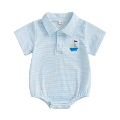 LITTLE SAILOR Collar Onesie