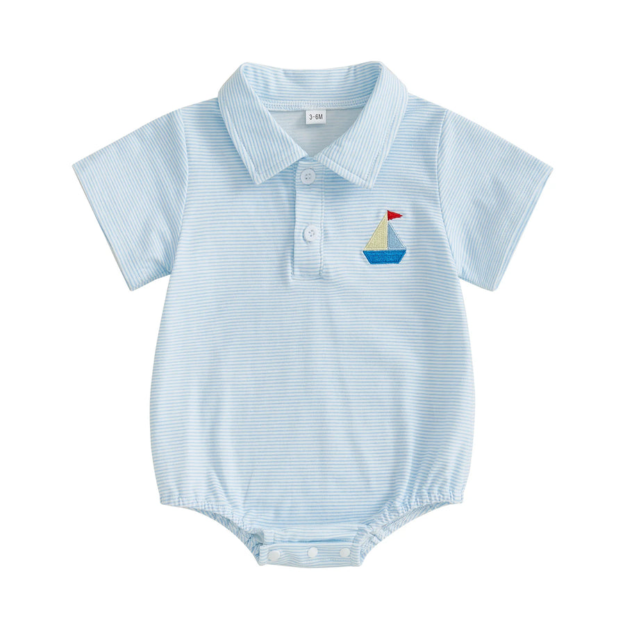 LITTLE SAILOR Collar Onesie
