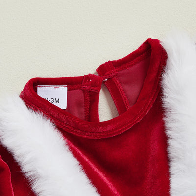 MISS SANTA Velvet Romper Dress