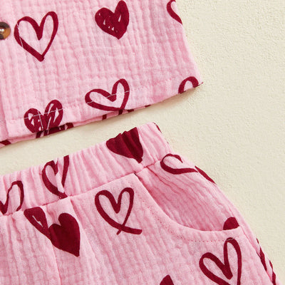 BE MINE Heart Muslin Pyjamas