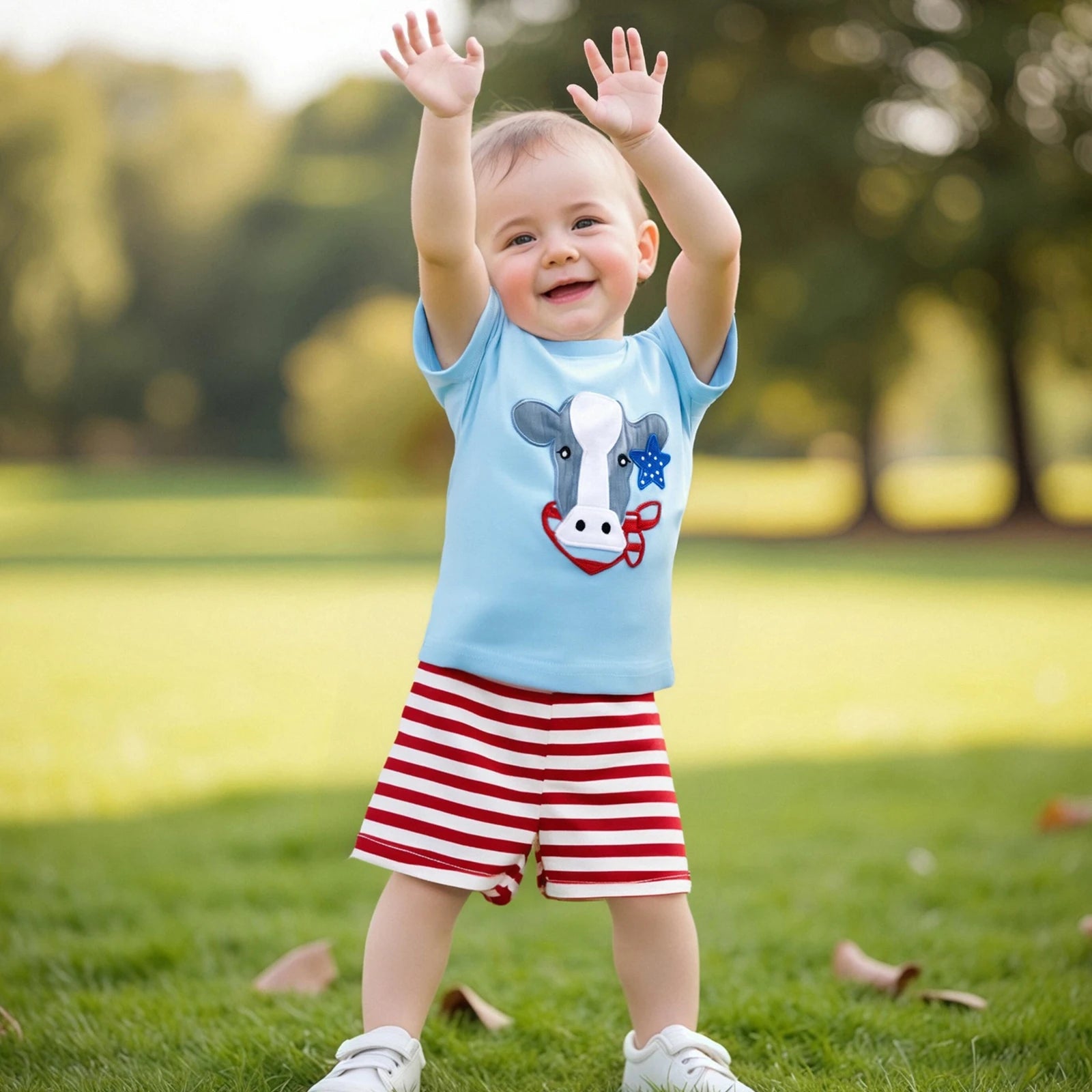 AMERICAN COW Striped Outfit