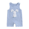 BUNNY Checkered Blue Romper