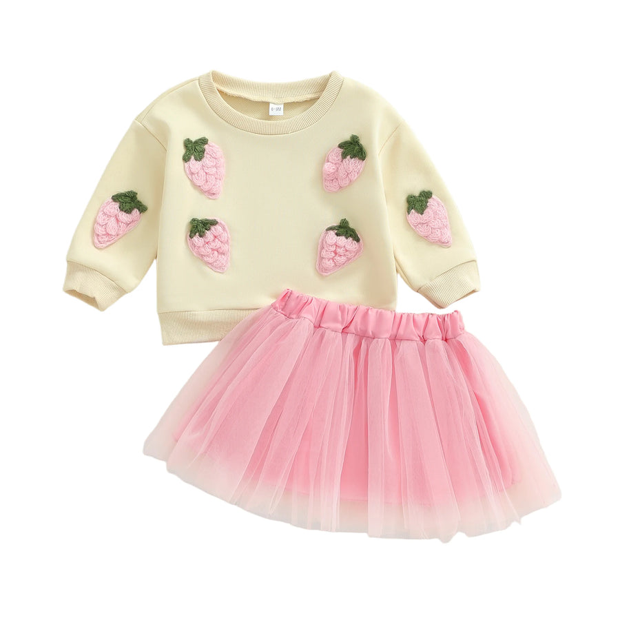 STRAWBERRIES Pink Tulle Skirt Outfit