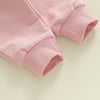 LOVE DAD Pink Bow Ruffle Outfit