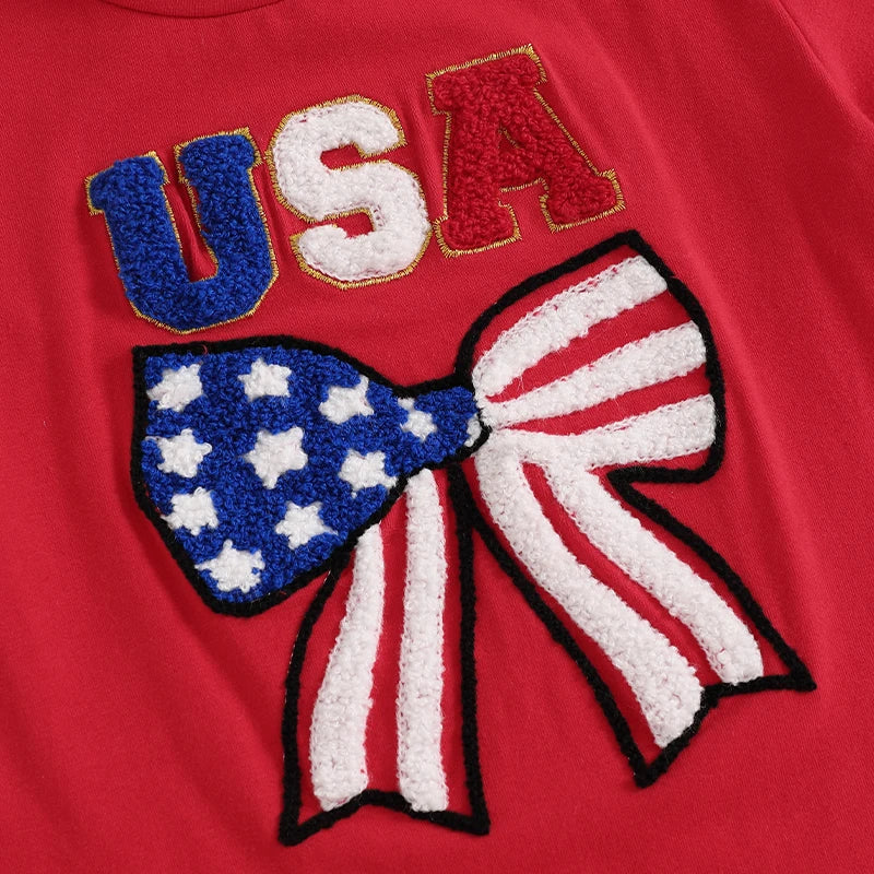 USA Layered Sparkling Skirt Outfit