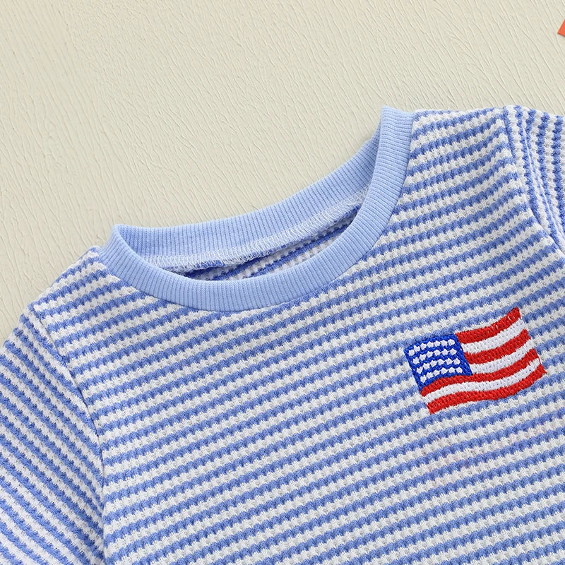 MINI PATRIOT Striped Onesie