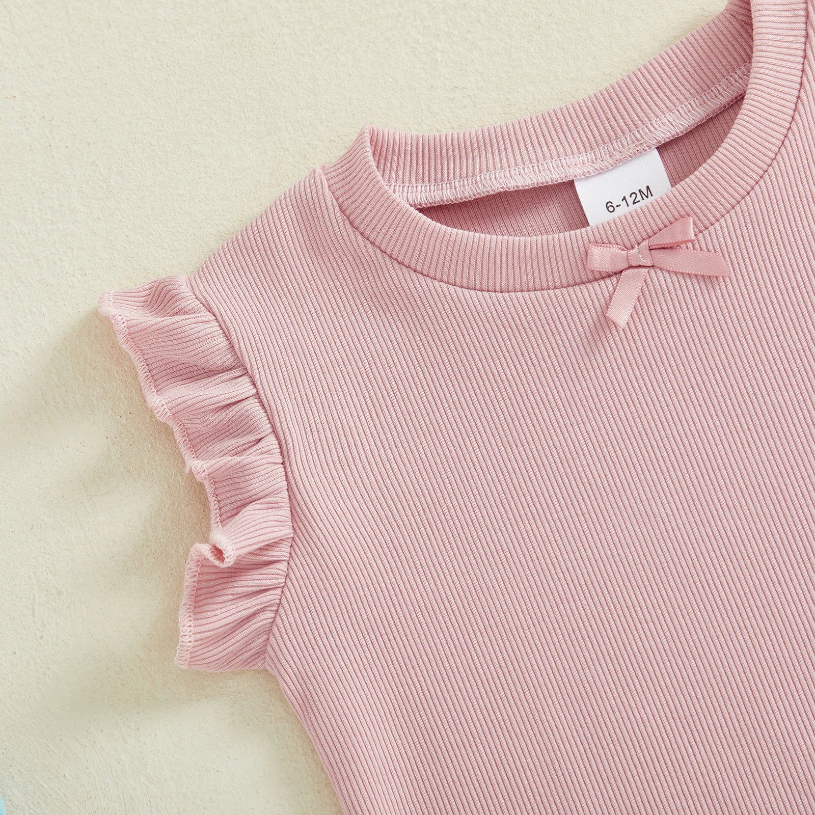 LITTLE BOWTIE Ribbed Ruffle Outfit