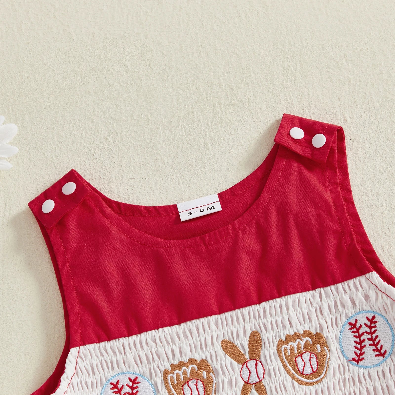 BASEBALL Red Romper
