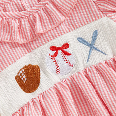 BASEBALL Ruffle Romper