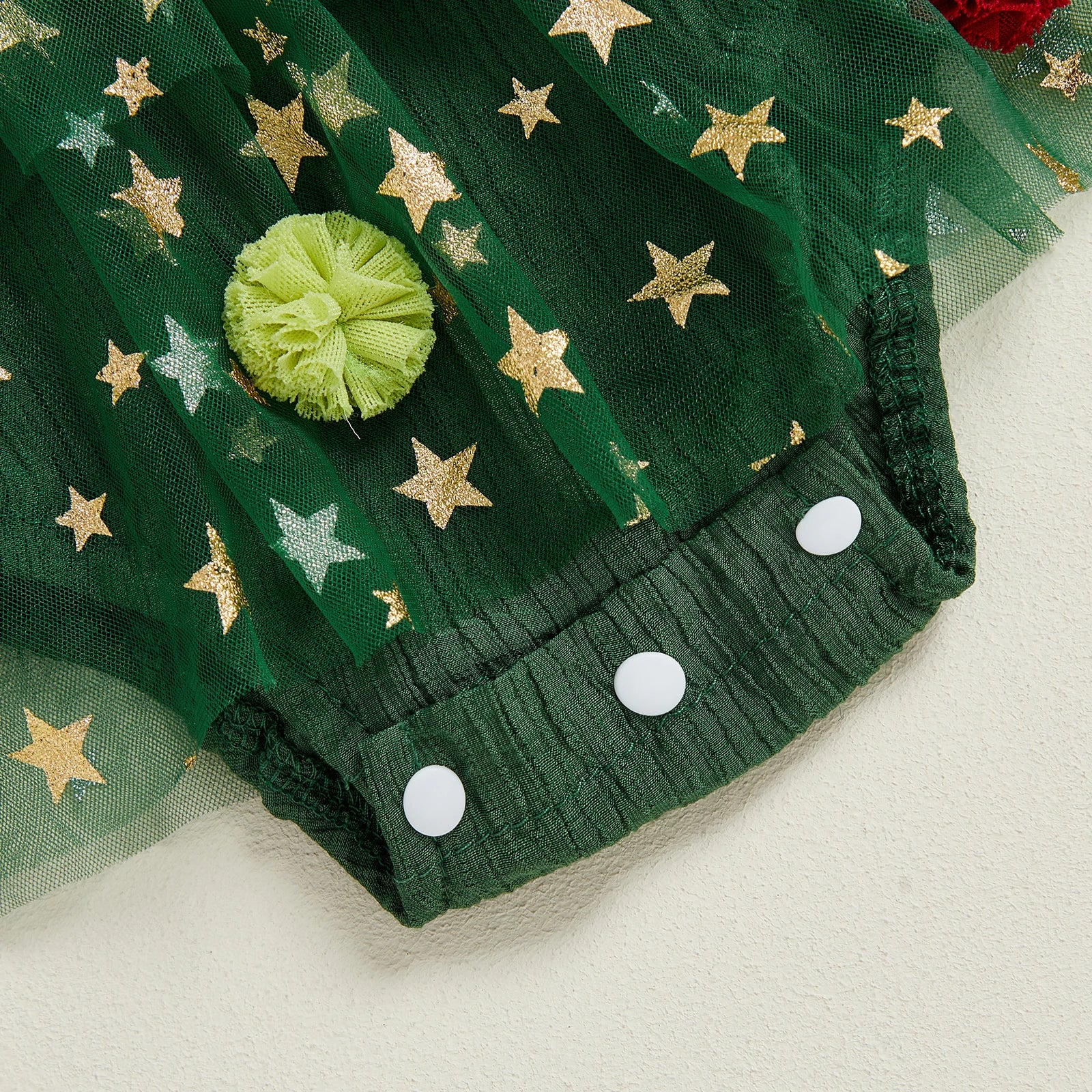 MY FIRST CHRISTMAS Sparkling Romper Dress