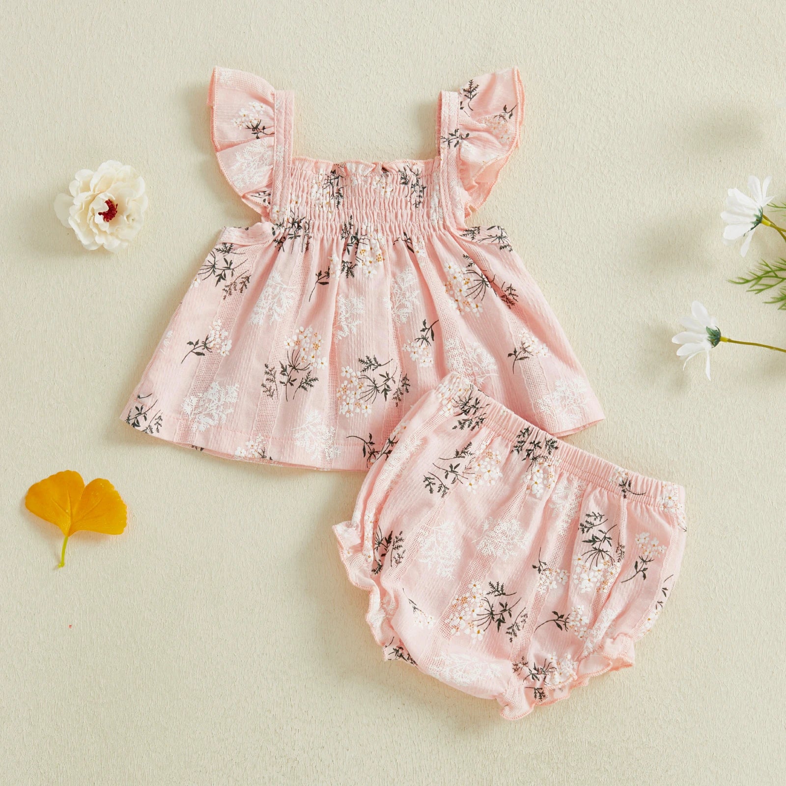 KEELY Floral Smocked Summer Outfit