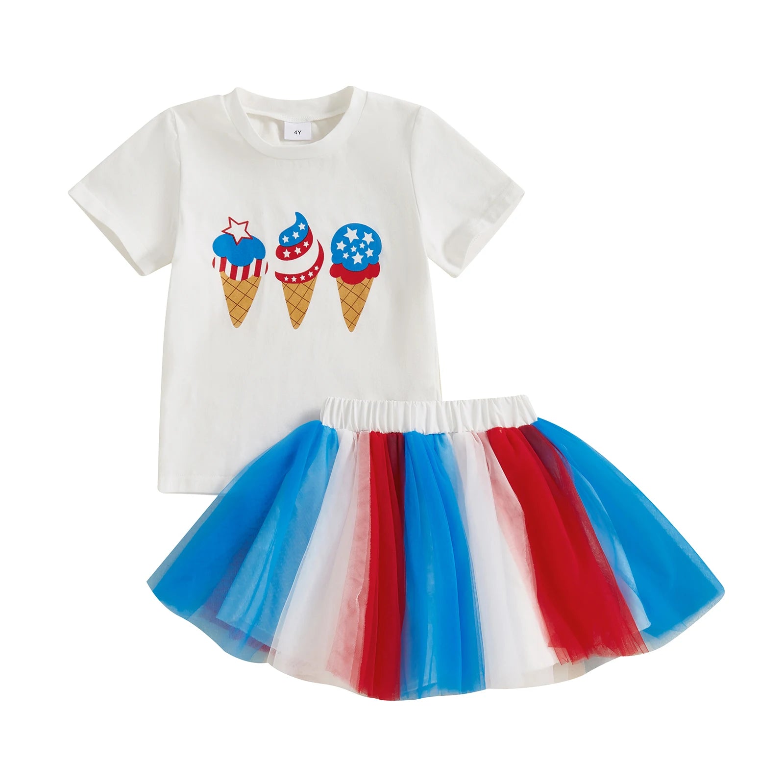 ICR CREAM CONES USA Tulle Skirt Outfit