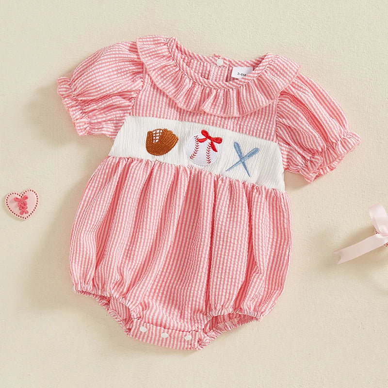 BASEBALL Ruffle Romper