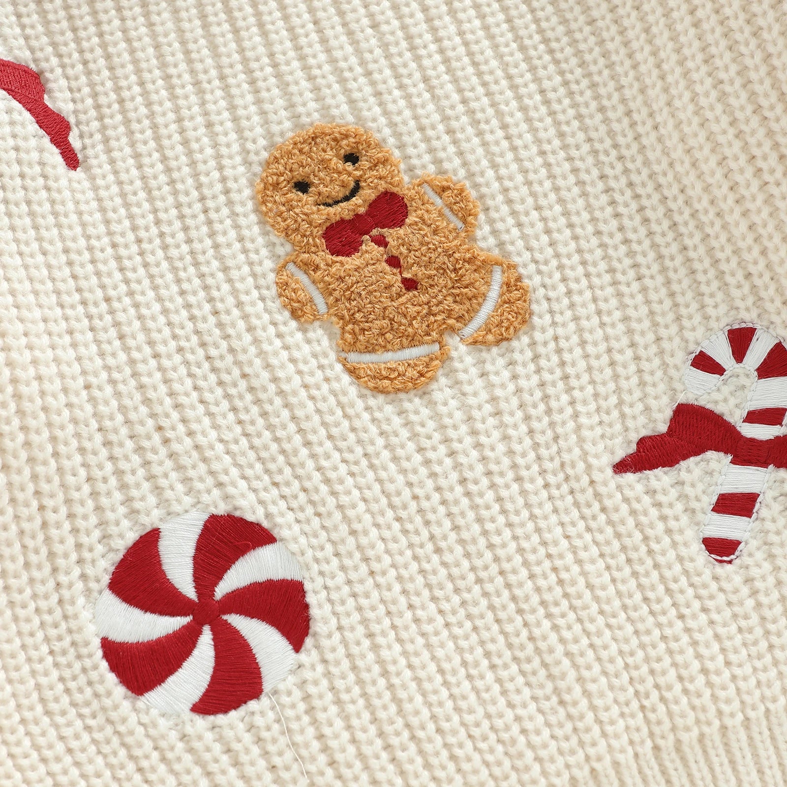 GINGERBREAD & CANDY CANE Knitted Sweater