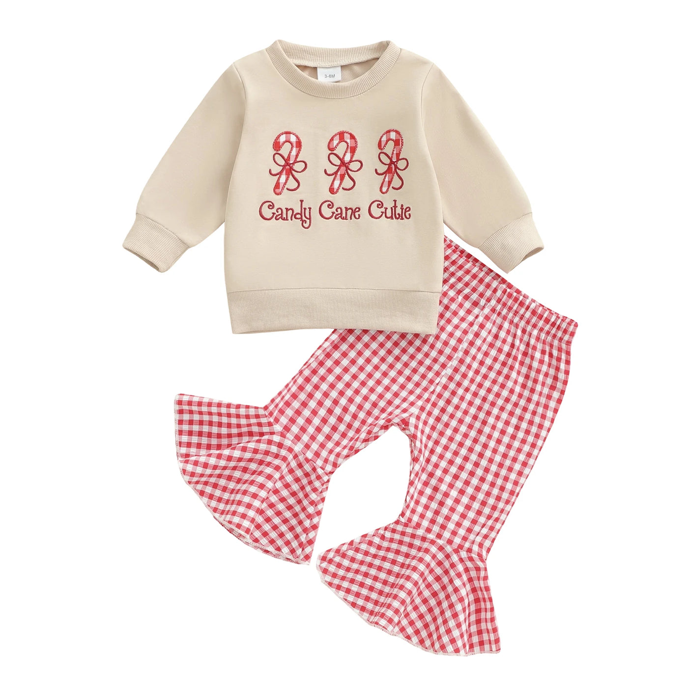 CANDY CANE CUTIE Checkered Bellbottoms Outfit