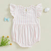 BOWTIES Striped Ruffle Romper