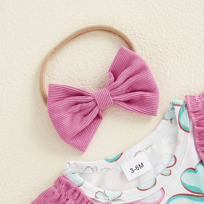 CLOVER Corduroy Bowtie Romper Dress