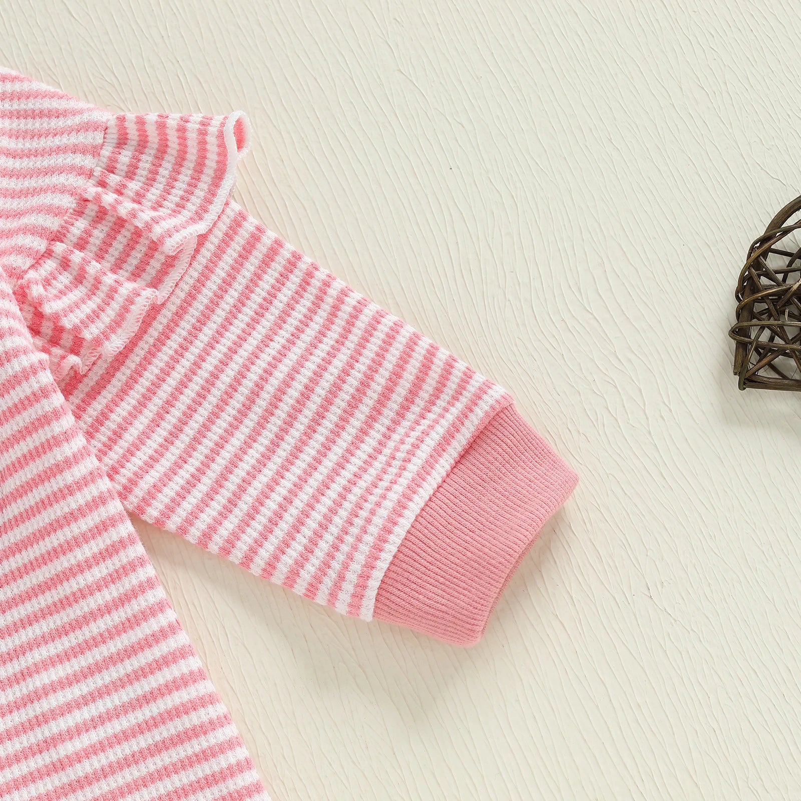 DADDY'S GIRL Striped Ruffle Romper