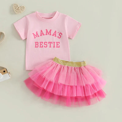 MAMA'S BESTIE Layered Tutu Outfit