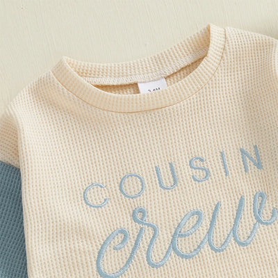 COUSIN CREW Color Block Long-Sleeve Romper