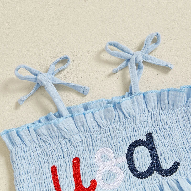 USA Smocked Summer Outfit
