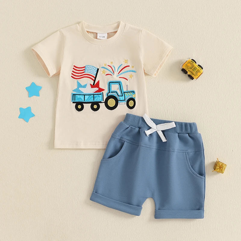 4TH OF JULY TRACTOR Summer Outfit
