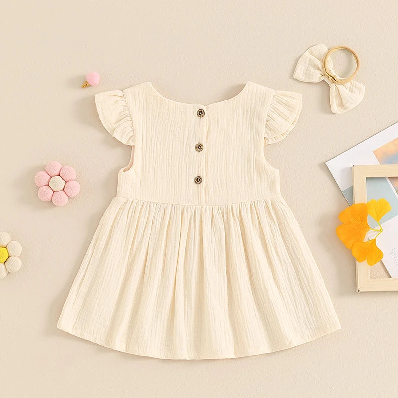 RHEA Muslin Dress with Headband