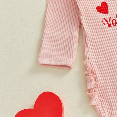 MY 1ST VALENTINE'S DAY Ruffle Jumpsuit